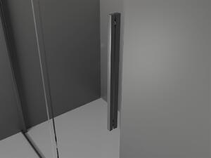 Mexen Velar, posuvné dveře do otvoru typ Walk-In 160 cm, 8mm čiré sklo, grafitová matná, 871-160-000-03-66