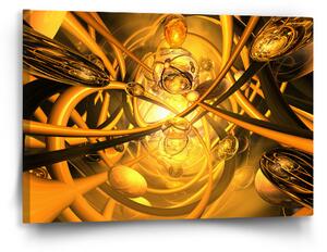 Sablio Obraz Žlutá abstrakce - 60x40 cm