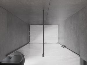 Mexen Velar, posuvné dveře do otvoru 140x200 cm, 8mm čiré sklo, grafitová matná, 871-140-000-01-66