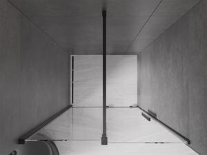 Mexen Velar, posuvné dveře do otvoru 100x200 cm, 8mm čiré sklo, černá matná, 871-100-000-01-70
