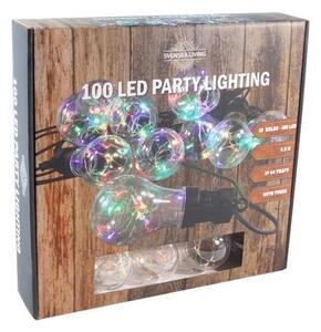 SVENSKA LIVING Party osvětlení 10x duhová koule s časovačem 100LED 4,5m