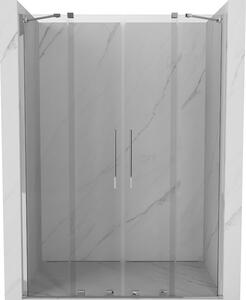 Mexen Velar Duo, posuvné dveře do otvoru 160x200 cm, 8mm čiré sklo, chromový profil, 871-160-000-02-01