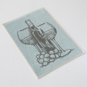Kuchyňský ručník Veba ZARA Láhev vína modrošedá Velikost: 35x50 cm