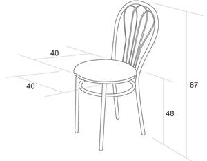 Bradop Židle čalouněná KVĚTA chromová