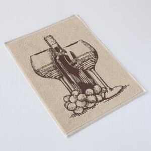 Kuchyňský ručník Veba ZARA Láhev vína béžovohnědá Velikost: 35x50 cm