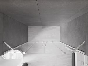 Mexen Velar Duo, posuvné dveře do otvoru 200x200 cm, 8mm čiré sklo, bílá, 871-200-000-02-20