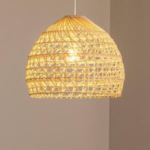 Nowodvorski Lighting Závěsné světlo BOHO, Ø 43 cm, přírodní hnědá, ratan, E27, stmívatelný, Světlé dřevo, Obývací pokoj / jídelna, Dřevo