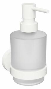 Sapho XR103W X-Round White dávkovač mýdla 200 ml, mléčné sklo/bílá