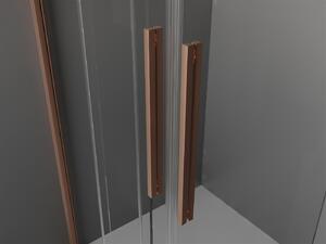 Mexen Velar Duo, sprchový kout s posuvnými dveřmi 100(dveře) x 90(dveře) cm, 8mm čiré sklo, měděná matná profil, 871-100-090-02-65