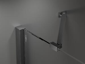 Mexen Velar Duo, posuvné dveře do otvoru 170x200 cm, 8mm čiré sklo, grafitová matná, 871-170-000-02-66