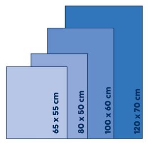 KELA Koupelnová předložka Maja 100% polyester mrazově modrá 80,0x50,0x1,5cm KL-23555