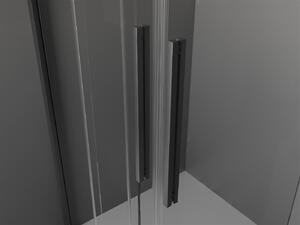 Mexen Velar Duo, posuvné dveře do otvoru 140x200 cm, 8mm čiré sklo, grafitová, 871-140-000-02-66