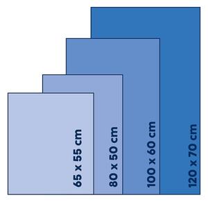 KELA Koupelnová předložka Miu směs bavlna/polyester kouřově modrá 80,0x50,0x1,0cm KL-24729