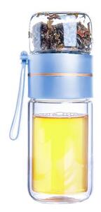 TORO Skleněná láhev na čaj TORO 165ml+90ml borosilikátové dvojité sklo
