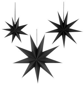 Papírová hvězda Black – set 3 ks