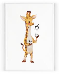 Plakát / Obraz Veselá zvířátka 50 x 70 cm Pololesklý saténový papír
