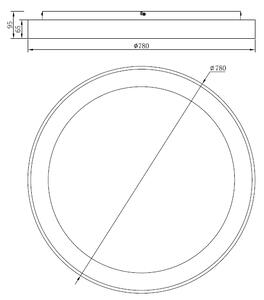 Mantra 8640 Niseko II, stropní kruhové svítidlo LED 58W, 2700-5000K, dálk. ovládání, černá, průměr 78cm