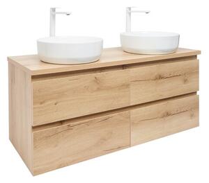 Koupelnová skříňka s umyvadlem SAT B-Way 119x50x45 cm dub mat BWAY2120OAKDU2B