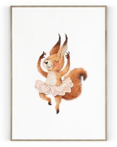 Plakát / Obraz Veselá zvířátka A4 - 21 x 29,7 cm Tiskové plátno