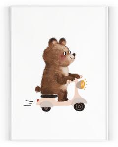 Plakát / Obraz Veselá zvířátka 50 x 70 cm Napnuté plátno na dřevěném rámu