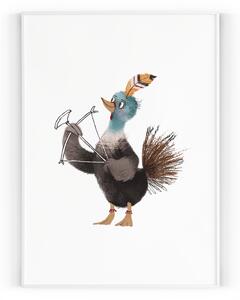 Plakát / Obraz Veselá zvířátka 40 x 50 cm Pololesklý saténový papír