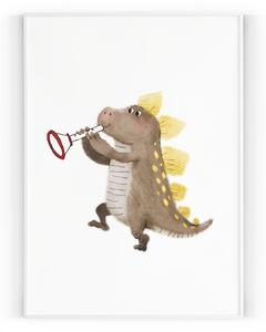 Plakát / Obraz Veselá zvířátka Napnuté plátno na dřevěném rámu 40 x 50 cm