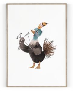 Plakát / Obraz Veselá zvířátka Pololesklý saténový papír A4 - 21 x 29,7 cm
