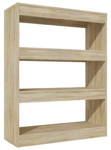 Knihovna/dělicí stěna dub sonoma 80x30x103 cm kompozitní dřevo