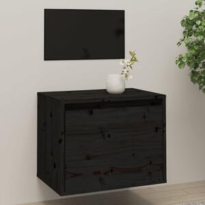 Nástěnná skříňka černá 45 x 30 x 35 cm masivní borové dřevo