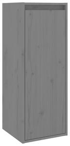 Nástěnná skříňka šedá 30 x 30 x 80 cm masivní borové dřevo