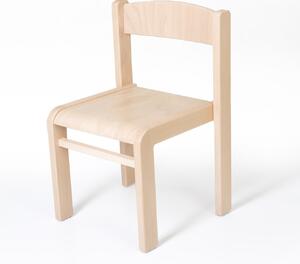 Hajdalánek Dětská židlička LUCA s tvarovanou opěrkou zad (buk, 26 cm) LUCA26NATUR
