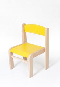 Hajdalánek Dětská židlička LUCA s tvarovanou opěrkou zad (žlutá, 26 cm) LUCA26ZLUTA