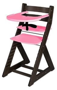 Hajdalánek Rostoucí židle ELA - velký pultík (wenge, růžová) ELAWENGERUZOVA