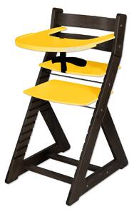 Hajdalánek Rostoucí židle ELA - velký pultík (wenge, žlutá) ELAWENGEZLUTA