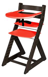 Hajdalánek Rostoucí židle ELA - velký pultík (wenge, červená) ELAWENGECERVENA
