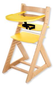 Hajdalánek Rostoucí židle ELA - velký pultík (buk, žlutá) ELABUKZLUTA
