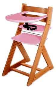 Hajdalánek Rostoucí židle ELA - velký pultík (třešeň, růžová) ELATRESENRUZOVA