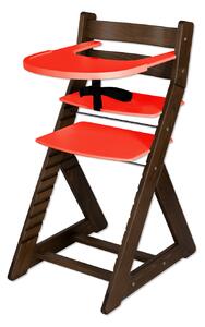 Hajdalánek Rostoucí židle ELA - velký pultík (ořech, červená) ELAORECHCERVENA