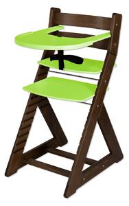 Hajdalánek Rostoucí židle ELA - velký pultík (ořech, zelená) ELAORECHZELENA