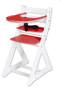 Hajdalánek Rostoucí židle ELA - velký pultík (bílá, červená) ELABILACERVENA