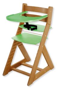 Hajdalánek Rostoucí židle ELA - velký pultík (dub světlý, zelená) ELADUBSVEZELENA