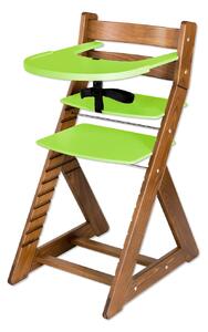 Hajdalánek Rostoucí židle ELA - velký pultík (dub tmavý, zelená) ELADUBTMAVYZELENA
