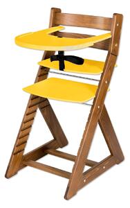 Hajdalánek Rostoucí židle ELA - velký pultík (dub tmavý, žlutá) ELADUBTMAVYZLUTA