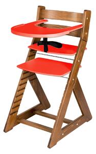 Hajdalánek Rostoucí židle ELA - velký pultík (dub tmavý, červená) ELADUBTMAVYCERVENA