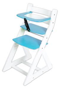 Hajdalánek Rostoucí židle ANETA - malý pultík (bílá, modrá) ANETABILAMODRA