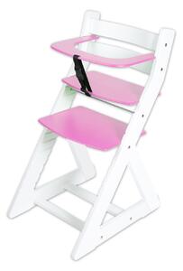 Hajdalánek Rostoucí židle ANETA - malý pultík (bílá, růžová) ANETABILARUZOVA