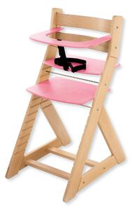 Hajdalánek Rostoucí židle ANETA - malý pultík (buk, růžová) ANETABUKRUZOVA