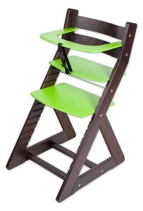 Hajdalánek Rostoucí židle ANETA - malý pultík (wenge, zelená) ANETAWENGEZELENA