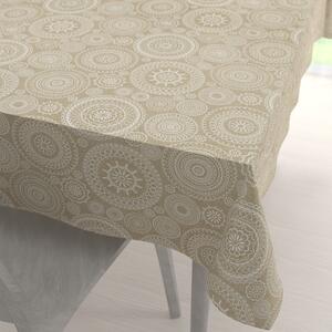 Biante Dekorační obdélníkový ubrus Leona LN-170 Bílé mandaly na režném 60x100 cm