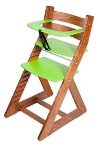 Hajdalánek Rostoucí židle ANETA - malý pultík (dub tmavý, zelená) ANETADUBTMAVYZELENA